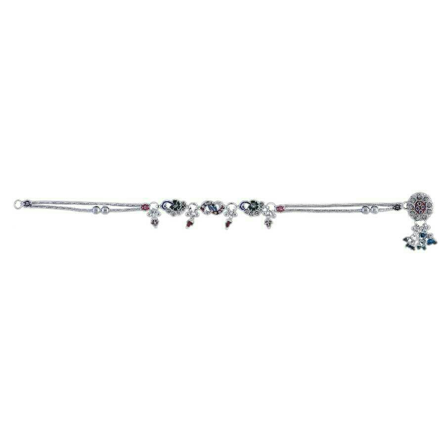 Fancy Silver Ladies Anklet