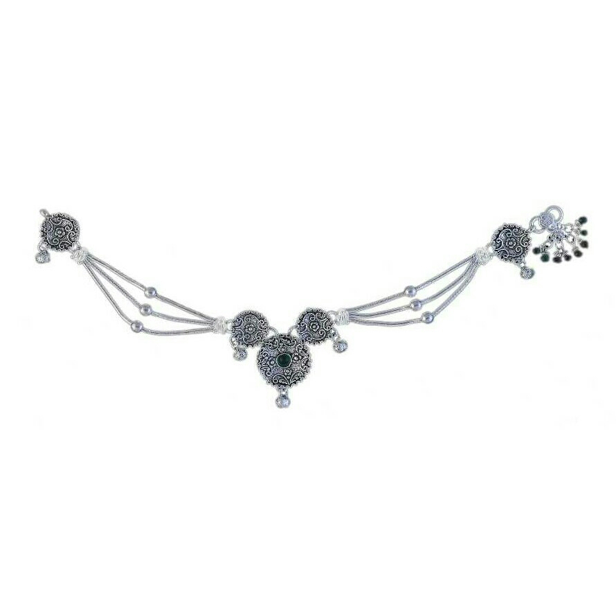 Fancy Silver Ladies Anklet