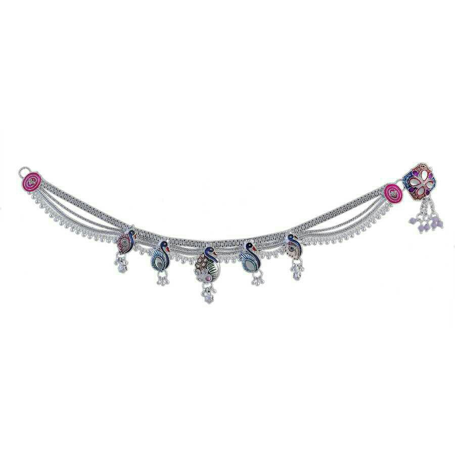 Fancy Silver Ladies Anklet