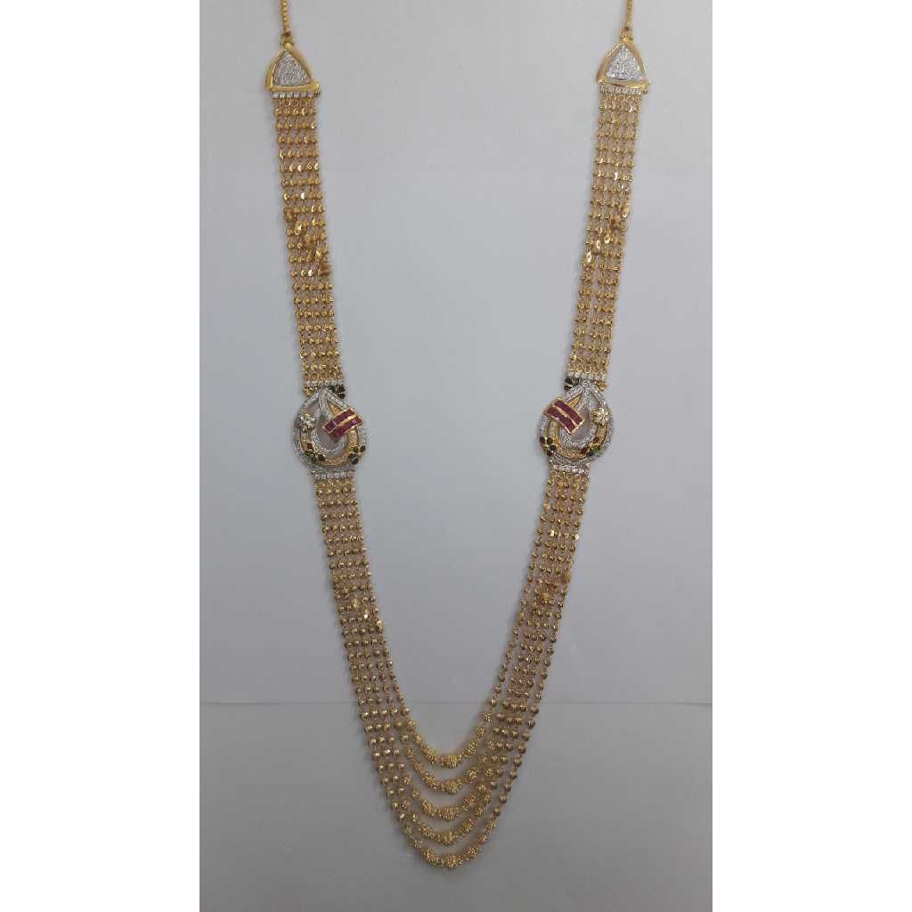 22KT Gold Modern Multi Chains Haram