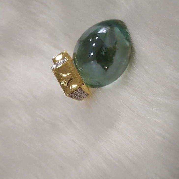 Plain 916 Gold Diamond Gents Ring