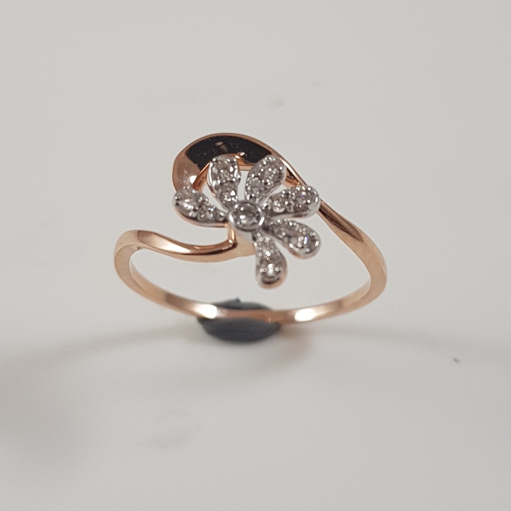 22KT Modern Flower Shaped Diamond Ring