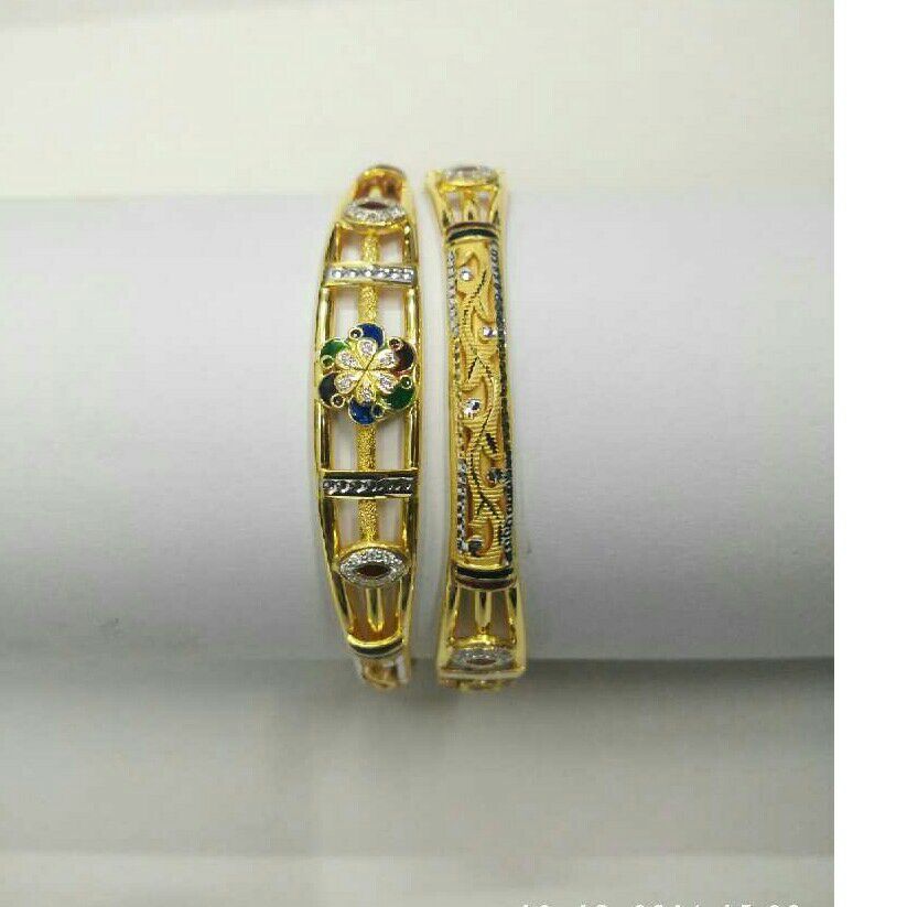 Gold Antique Floral Copper Kadli