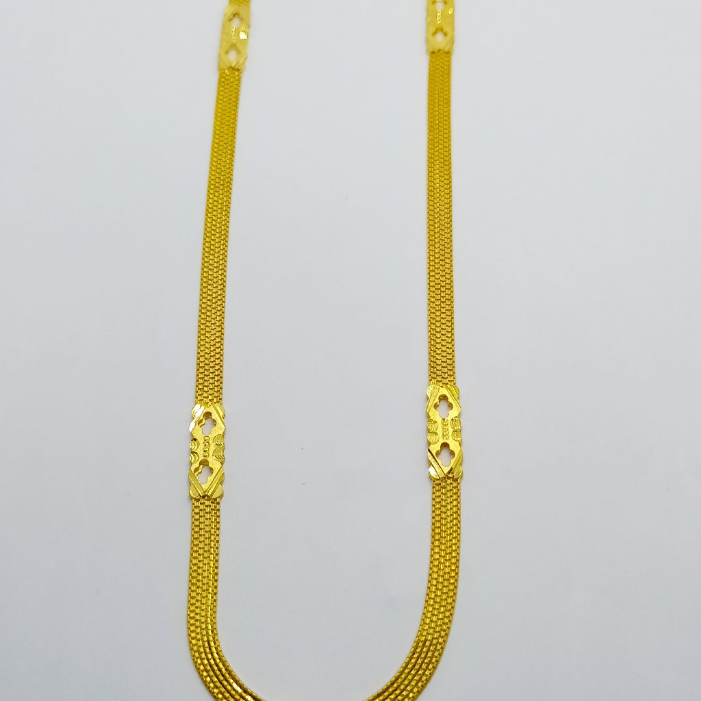 916 peace cutting gold chain