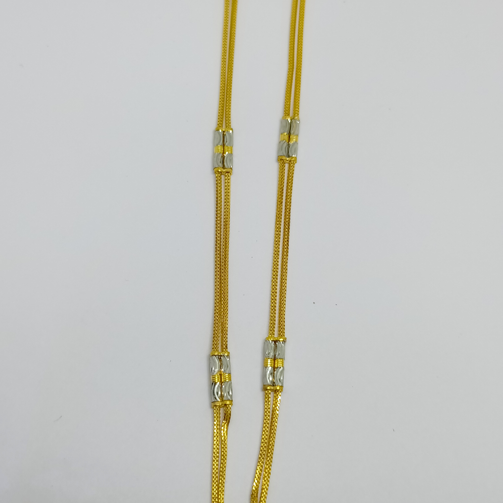 916 gold double pipe ladies chain