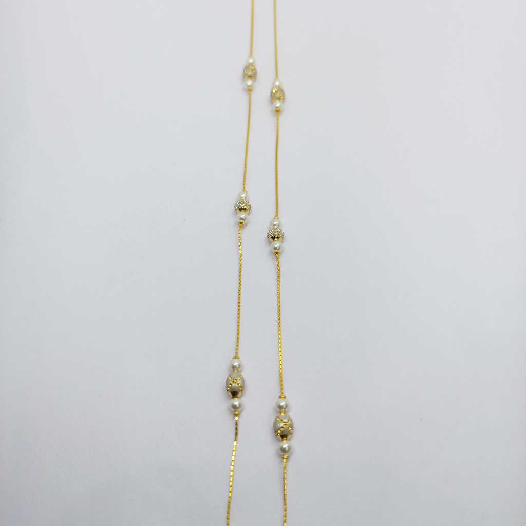 916 Gold Ladies Fancy Moti Chain