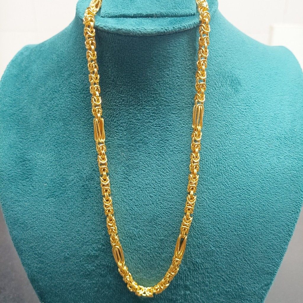 916 Gold Classic Hollow Chain