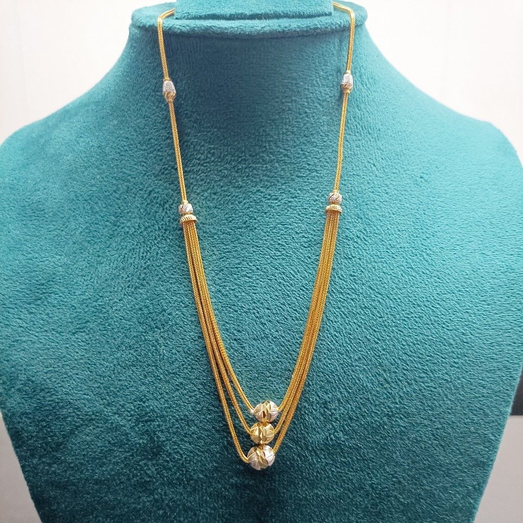 22crt Gold 3 Layer Fancy Chain