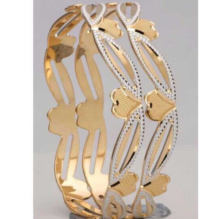 916 Gold CNC Rodium Ladies Bangle