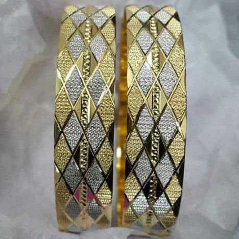916 Gold Modern Machine Cut Ladies Bangles