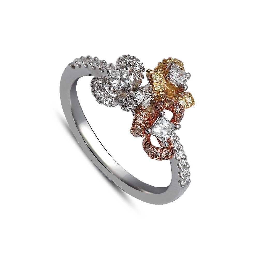 916 Gold Designer Diamond Ring