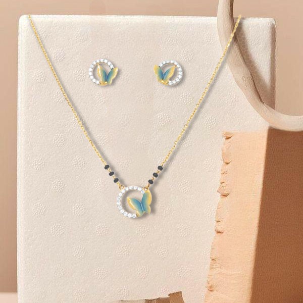 Eelegant Butterfly Gold Mangalsutra