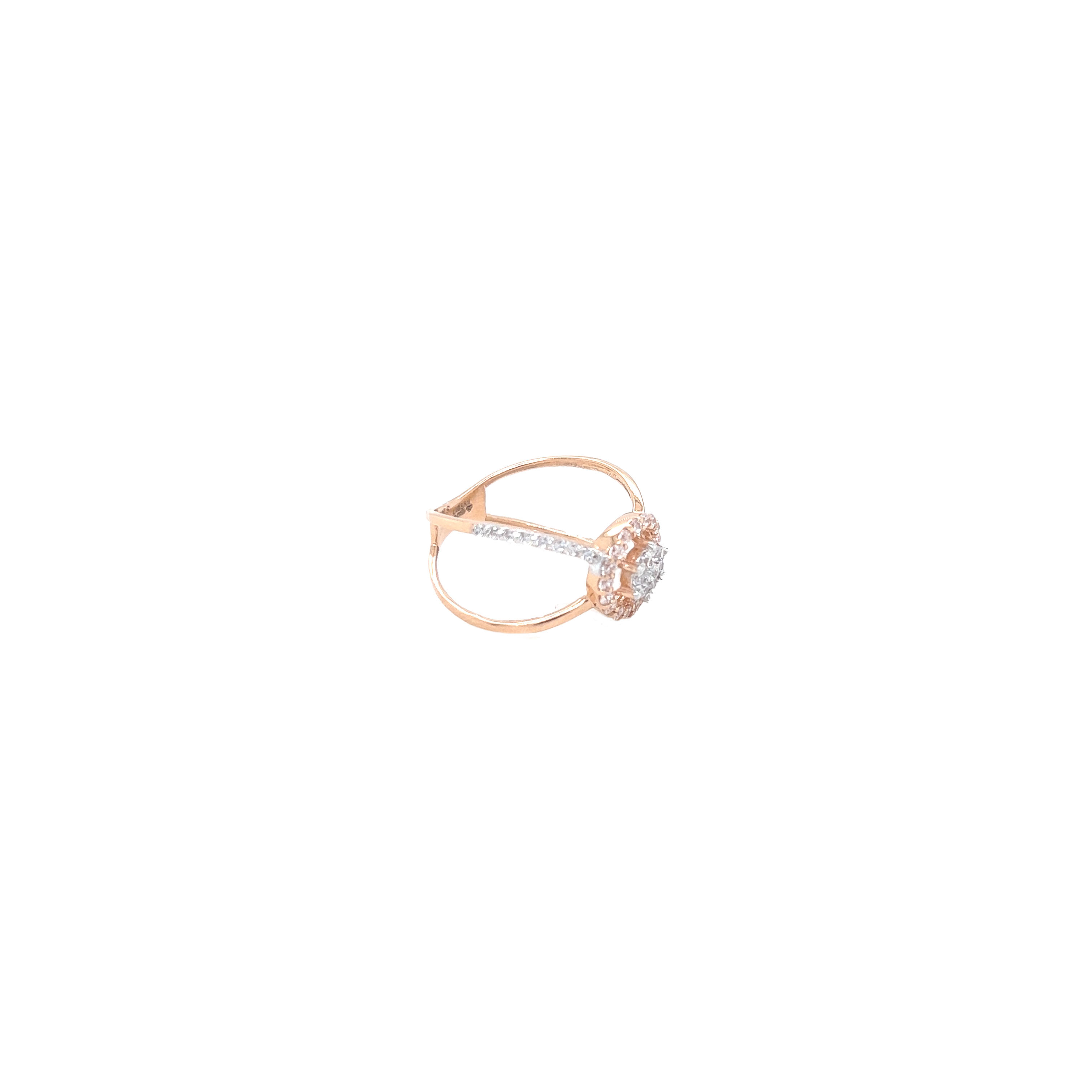 Exquisite 18 Karat Rose Gold Ring