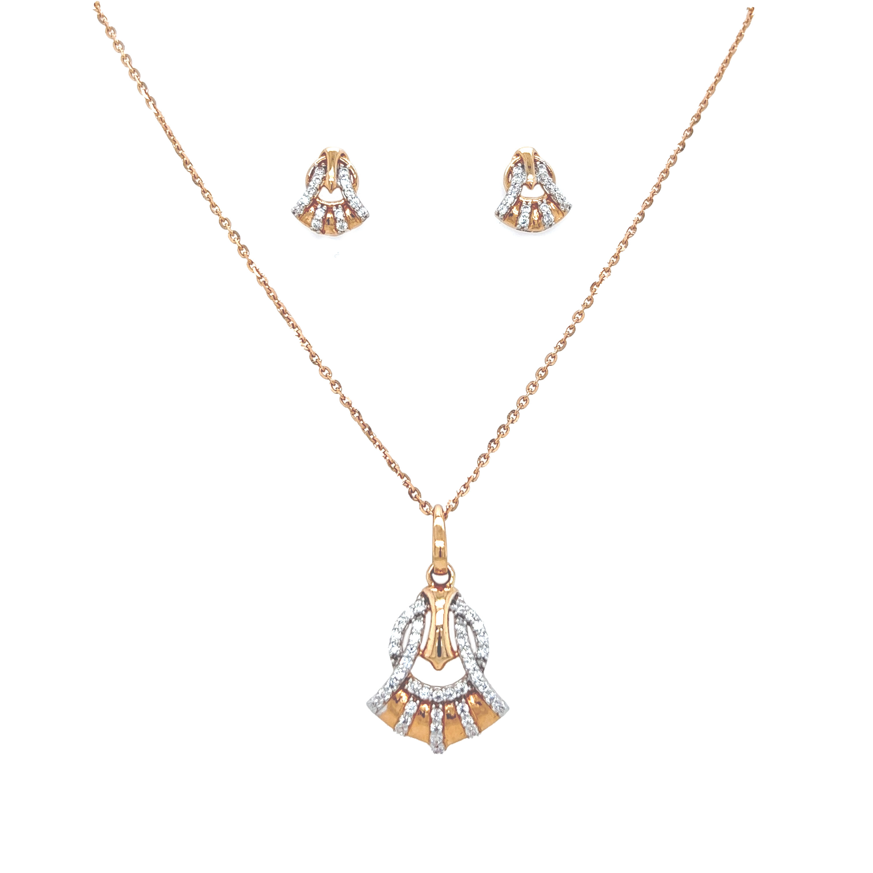 Sophia Diamond Pendant Earrings Set