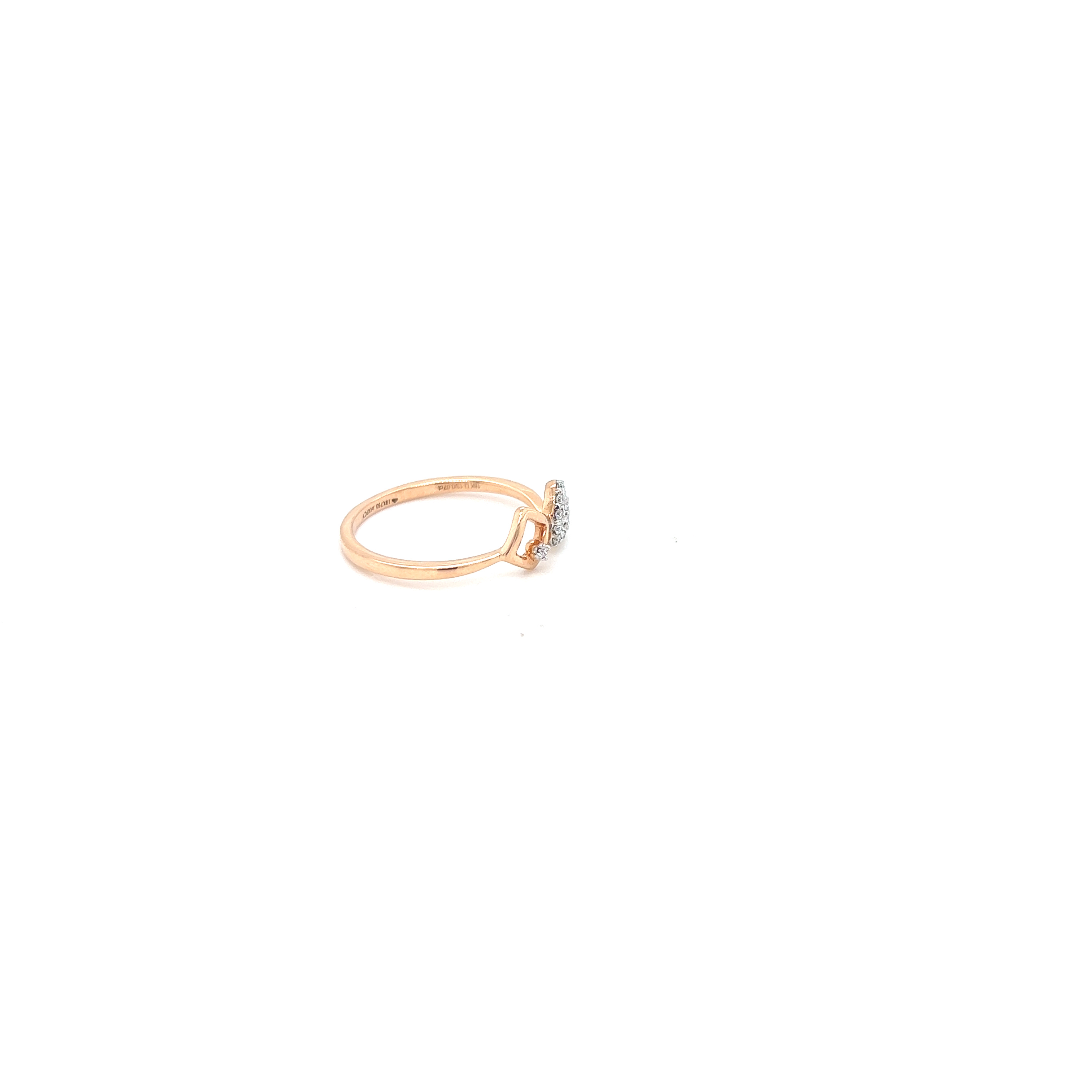 18K Gold Diamond Heart rhmbos ring