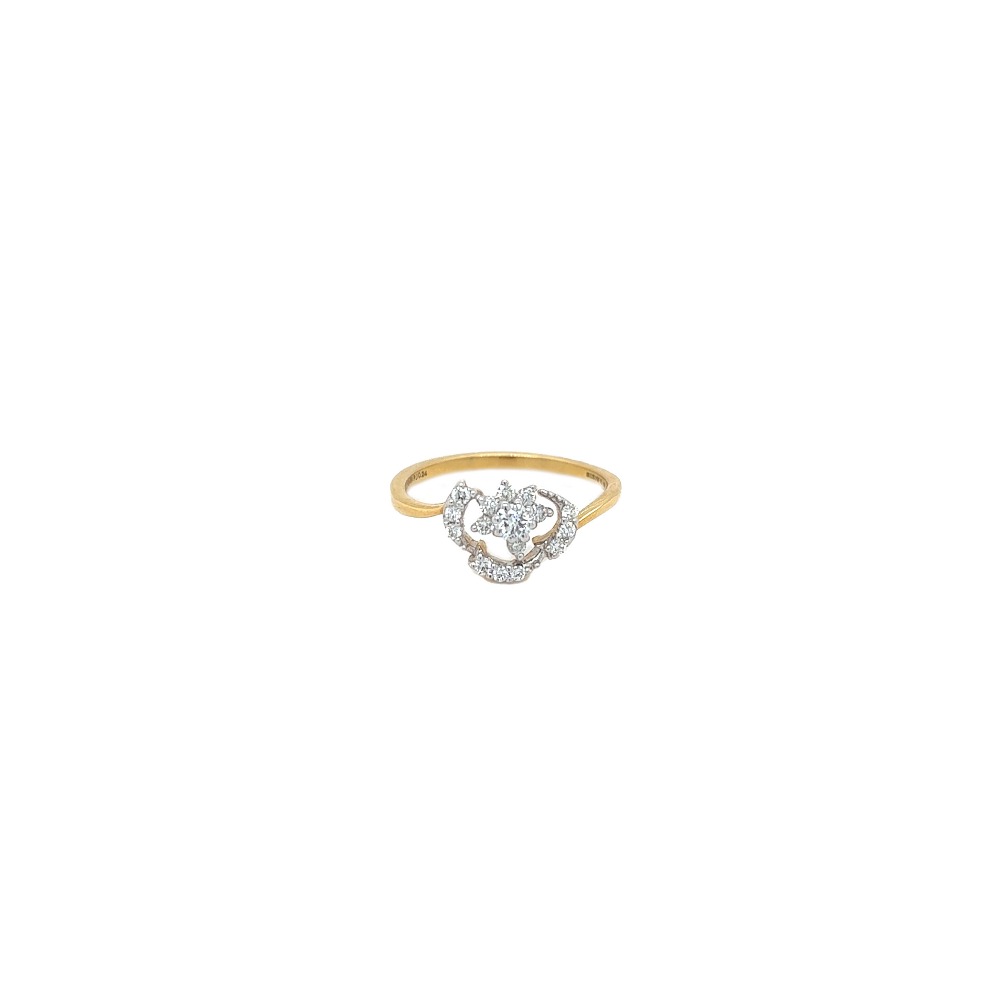 18k gold diamond entwined ring