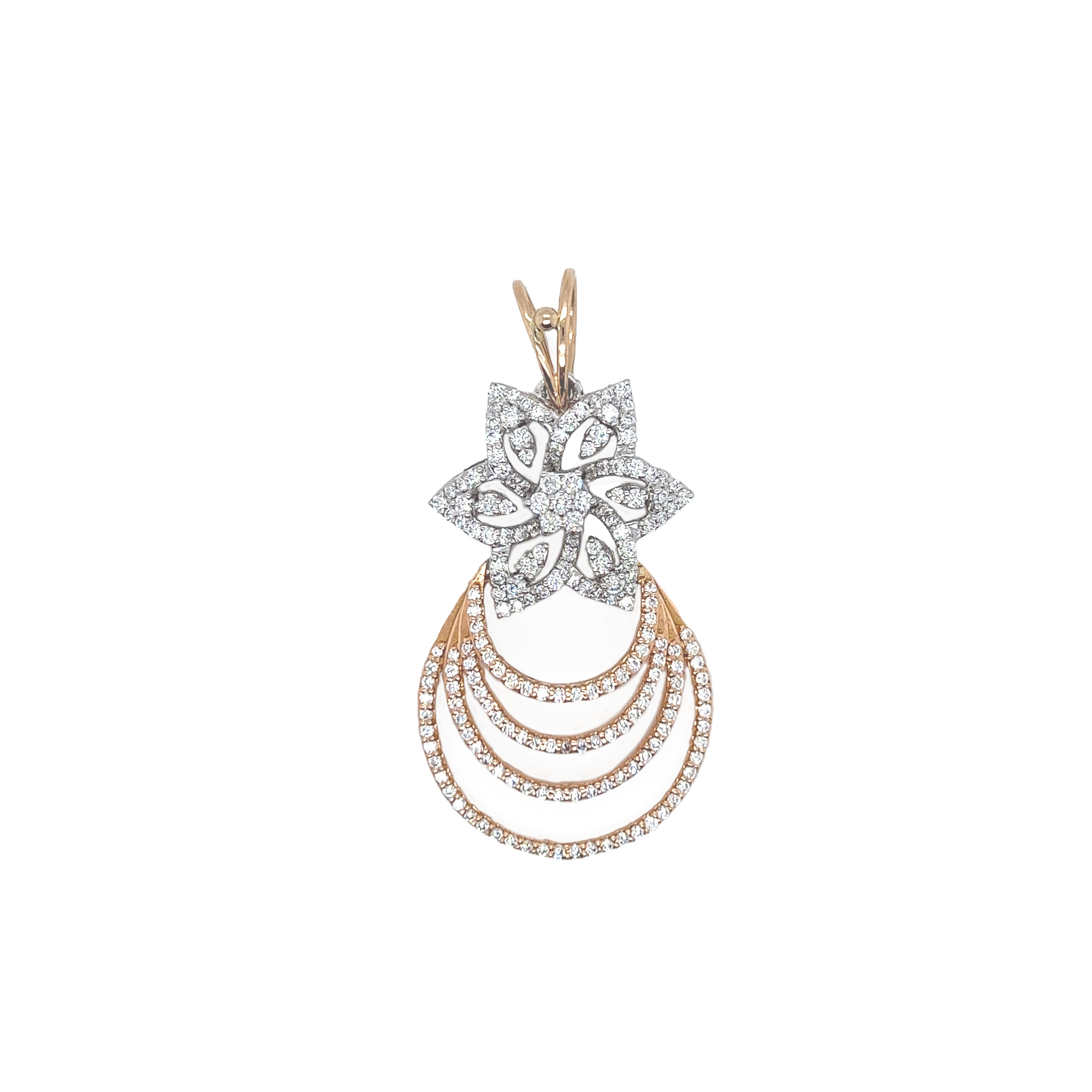 18k gold esoteric  diamond pendent