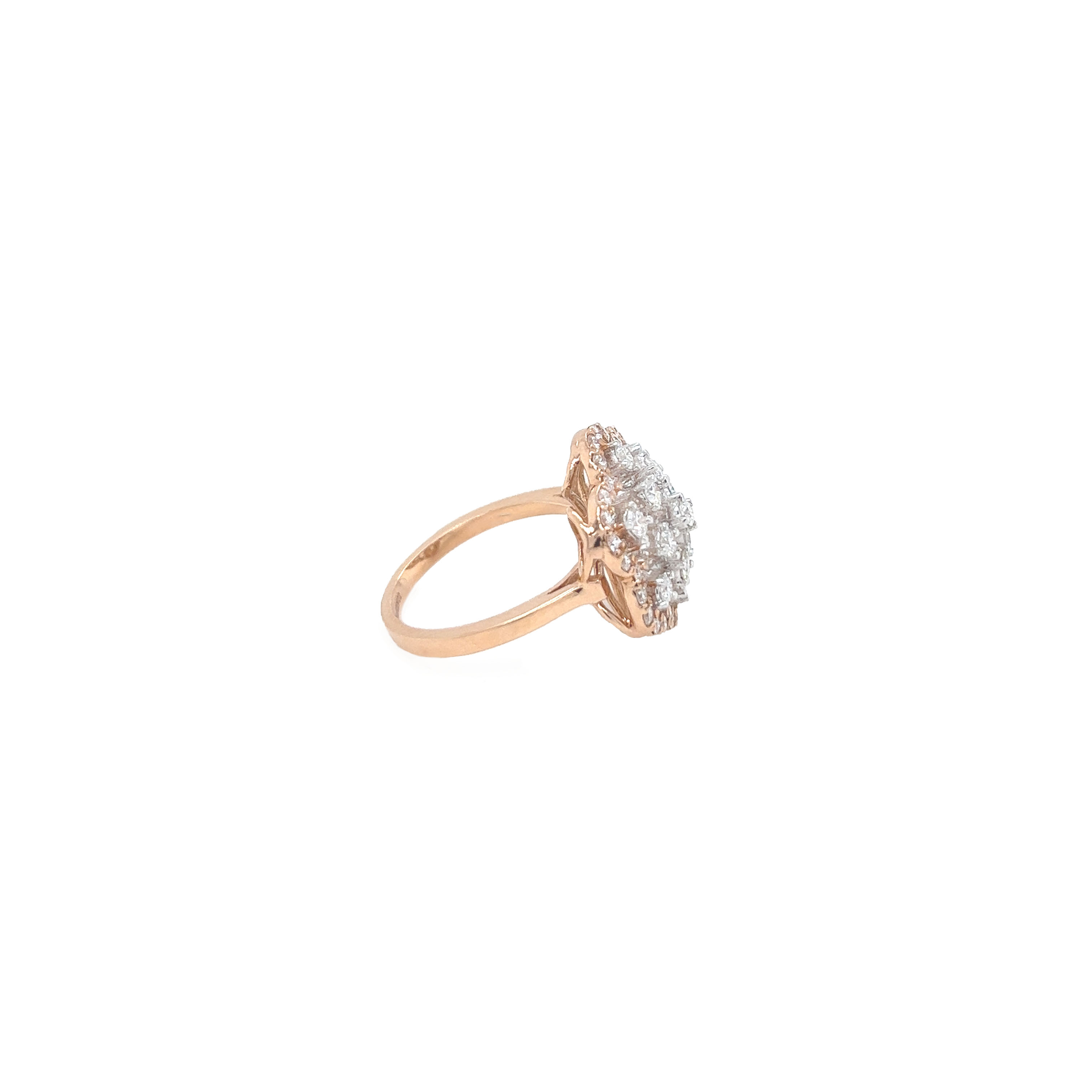 18k Gold Contemporary Diamond  Ring