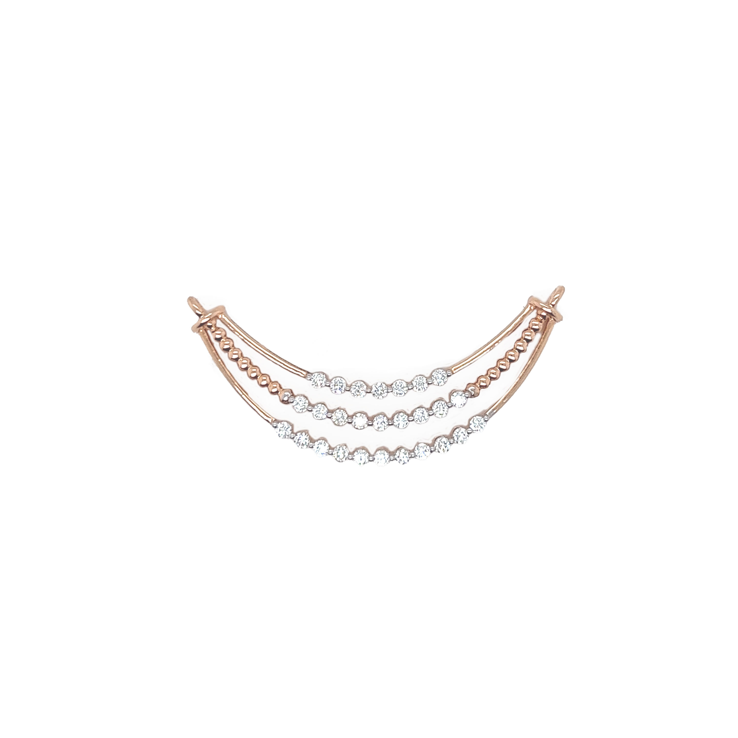 18k gold  diamond  Triple Layered tanmaniya