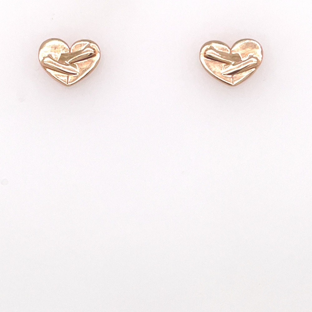 Kids embossed  heart earring