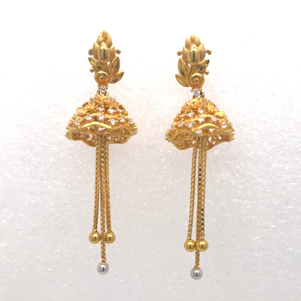 Long heart earrings