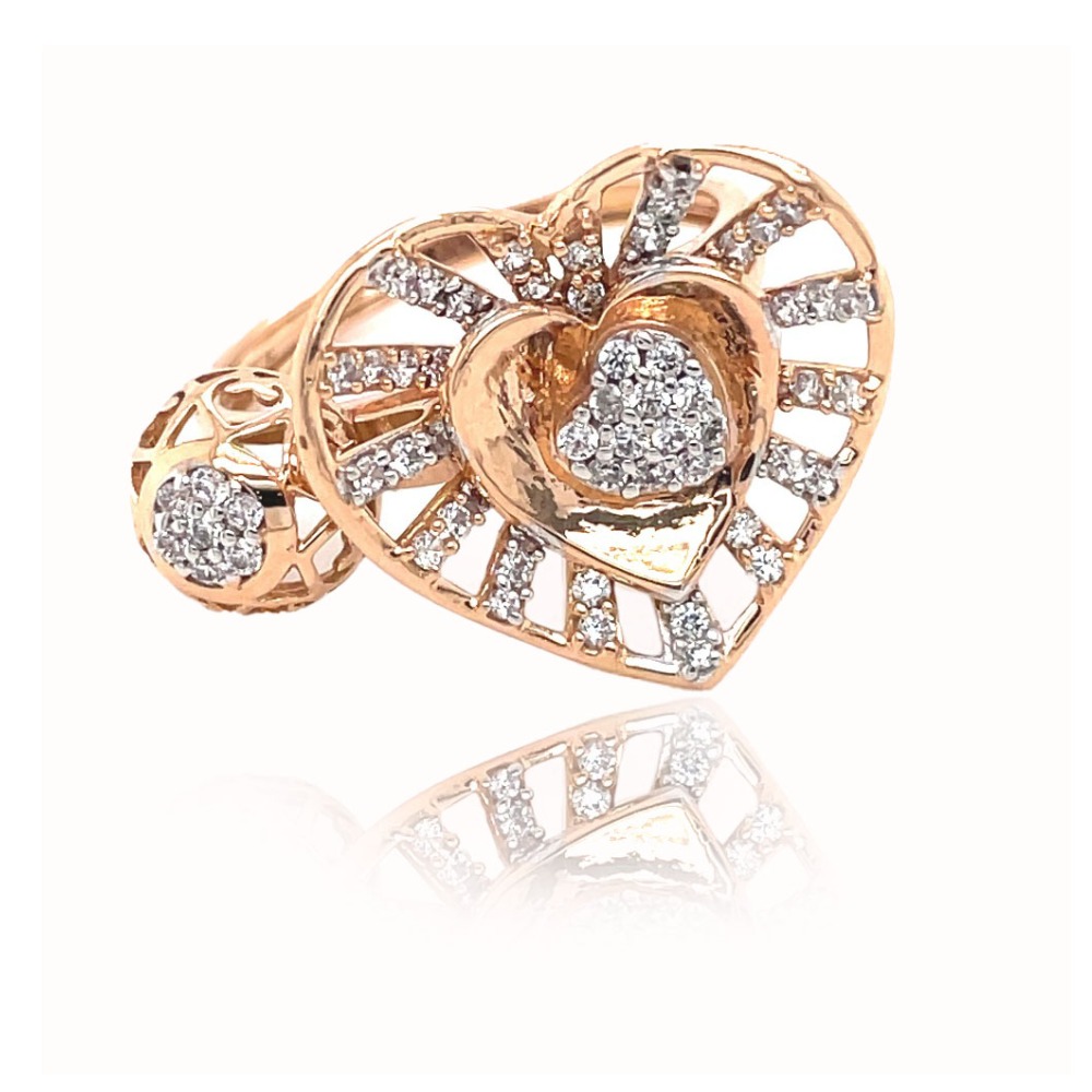 Gold heart shape ring rl18/294