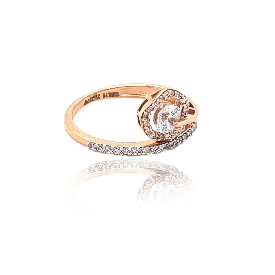 Gold With Diamond ring For Women's
