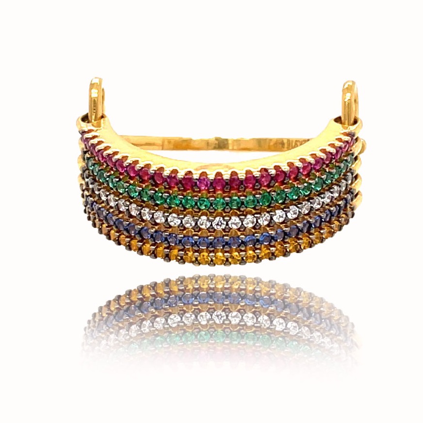 Rainbow gold ring