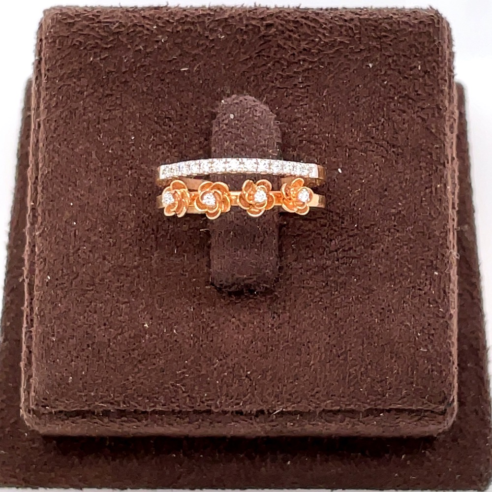Blooming flowers diamond band