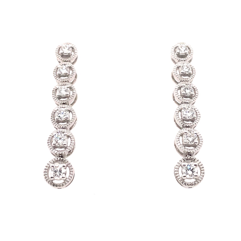 Circle chain earrings