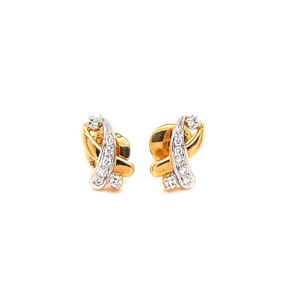 Cross diamond studs