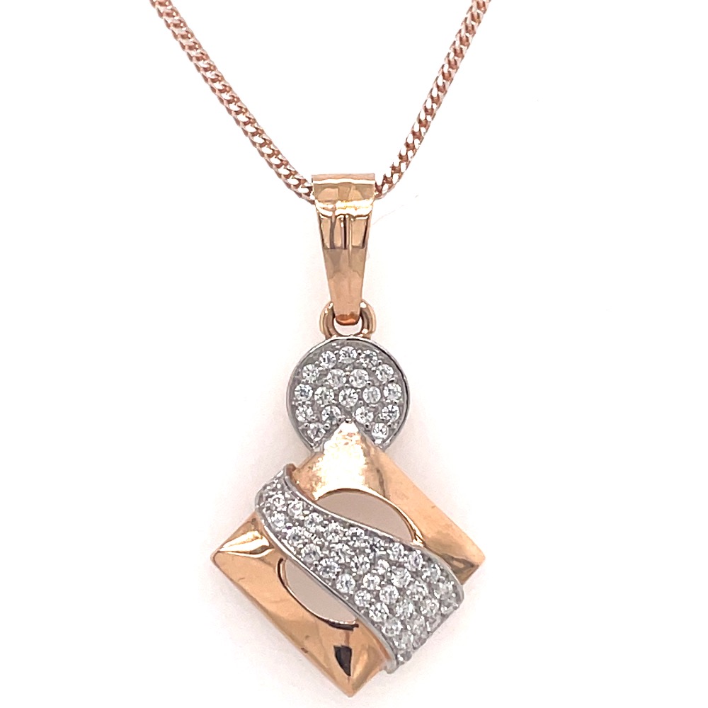 Rose gold diamond pendant