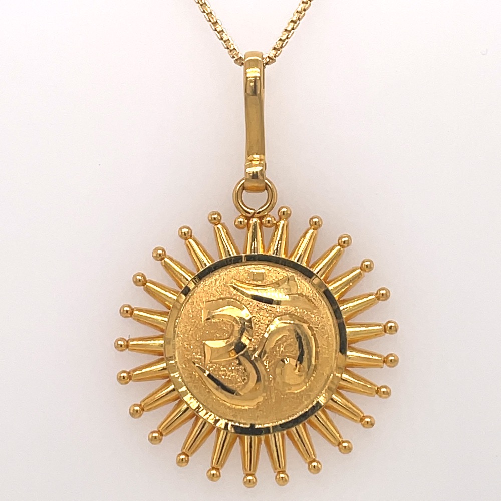 The om - sun shaped pendant