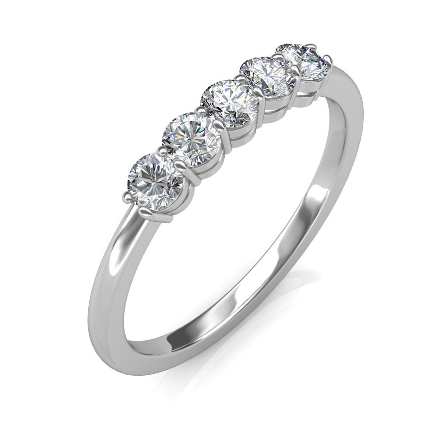 5 Stone Diamond Wedding Ring