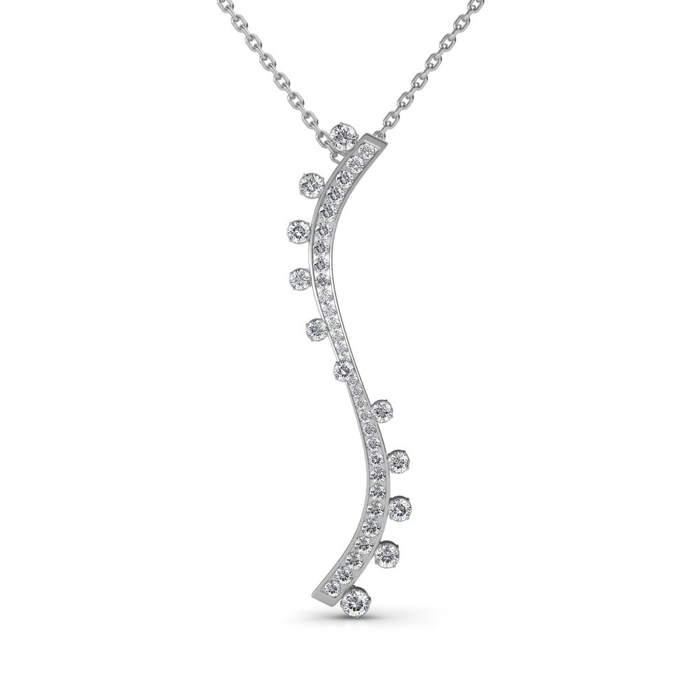 18K / 750 Curved 'S' Pendant