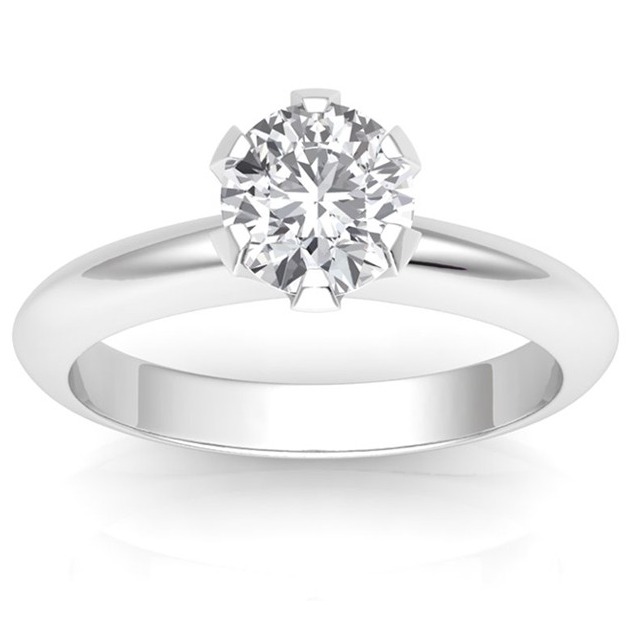 18K /750 Classic Six-Prong/Six-Claw Engagement Ring