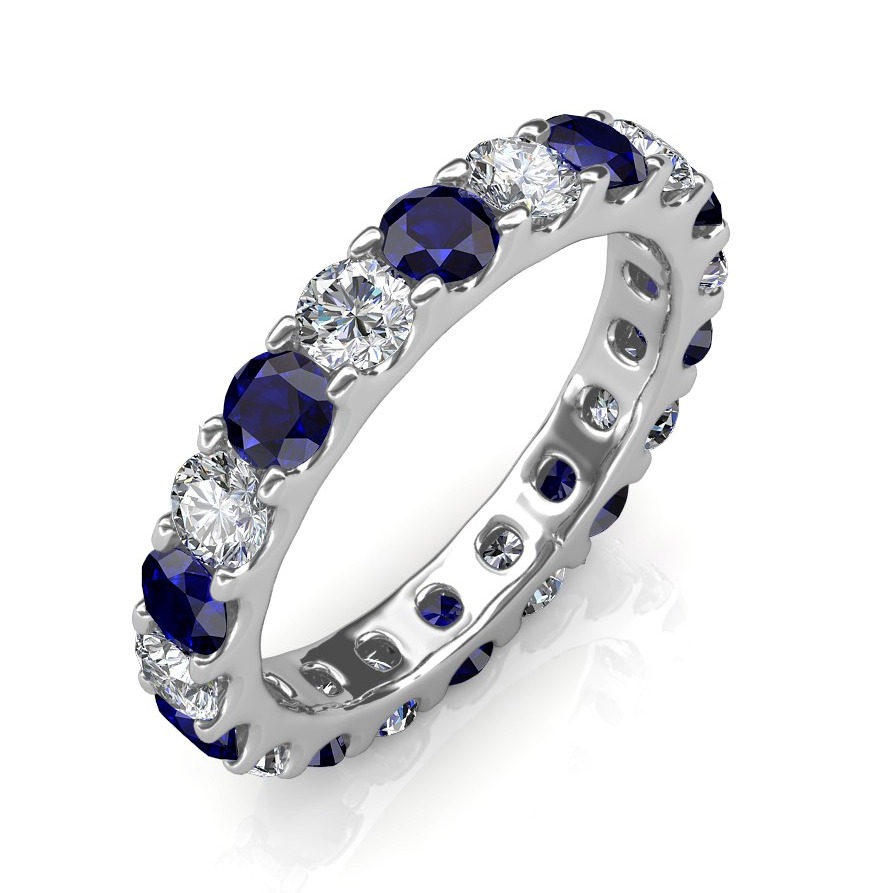 Sapphire Diamond Full Eternity Ring