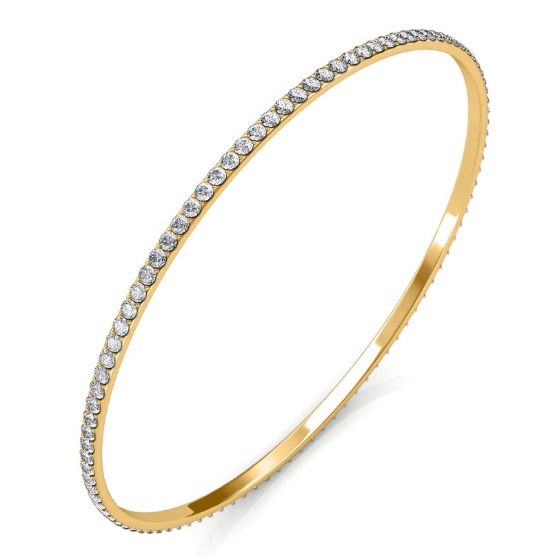 18K / 750 Classic Single Line Bangle