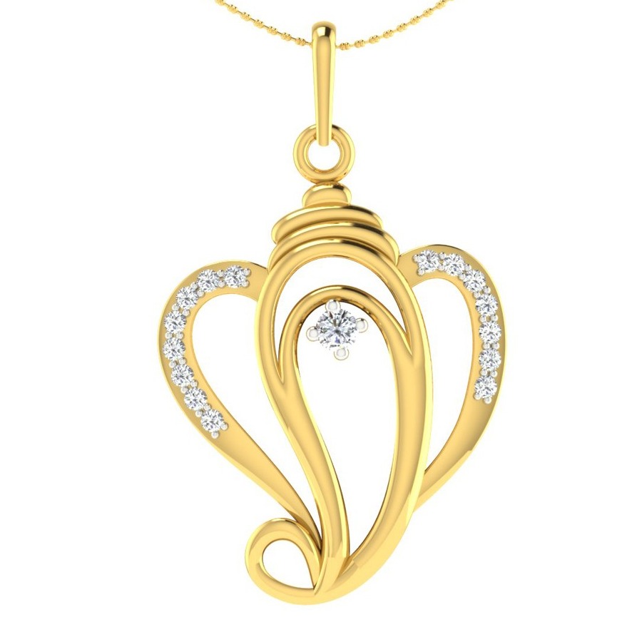 18K / 750 Majestic Ganesha Pendant