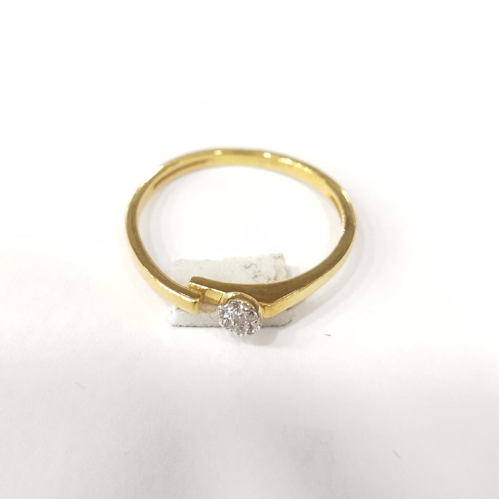 916 hm certified gold antique single diamond ladies ring