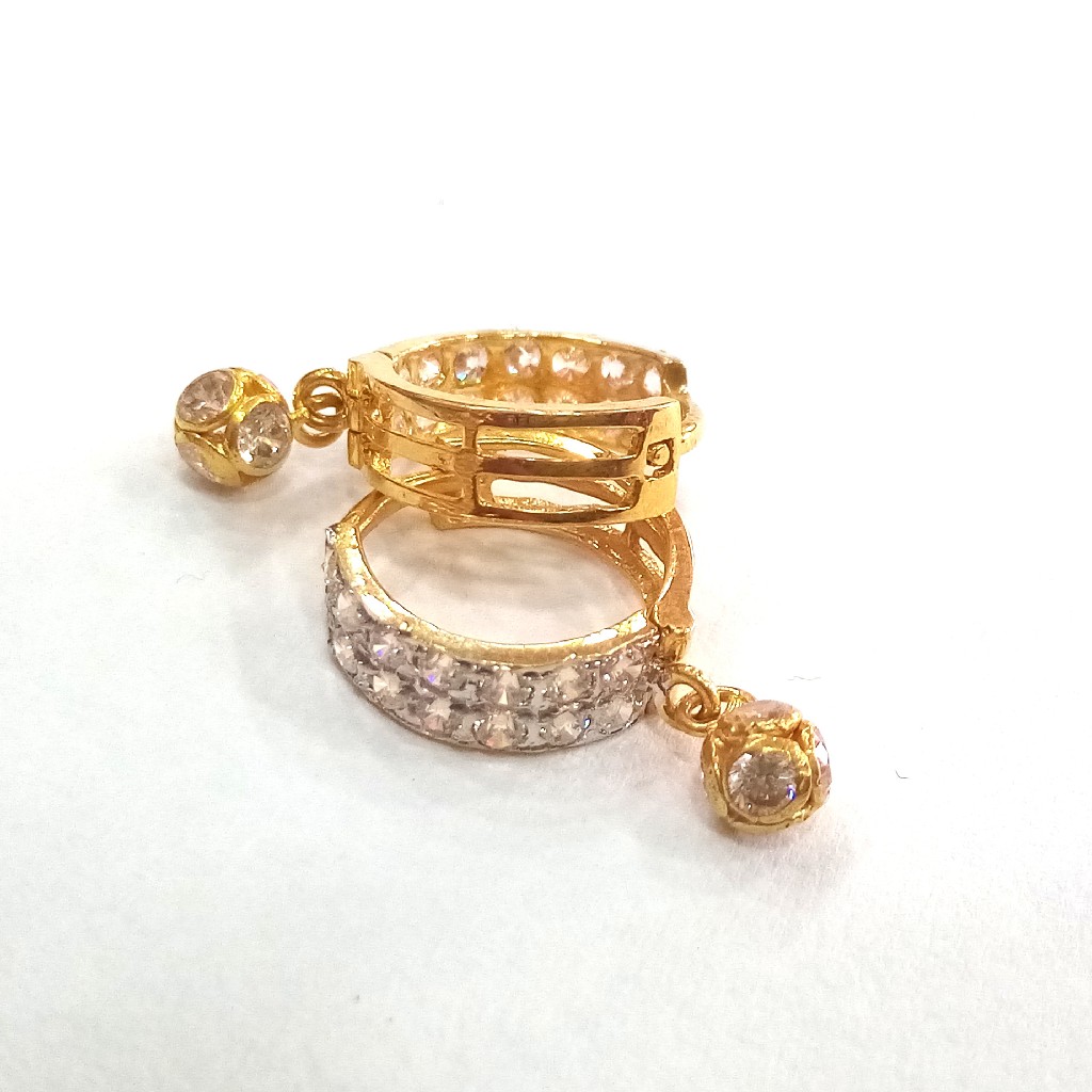 22k gold diamond ladies bali