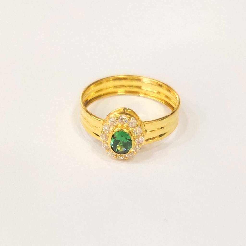 18KT GOLD CERTIFIED FANCY GREEN DIAMOND LADIES RING
