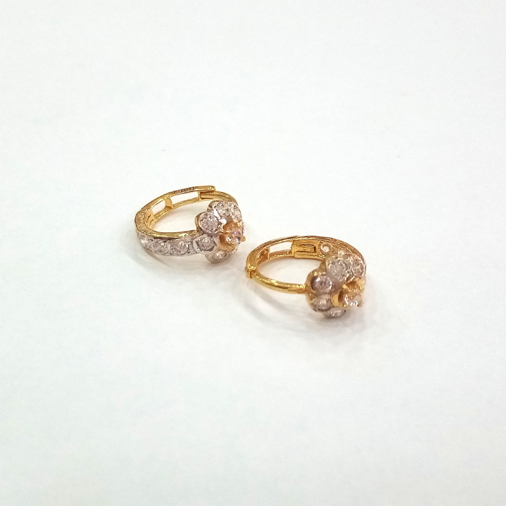 22kt gold fancy diamond  ladies  bali