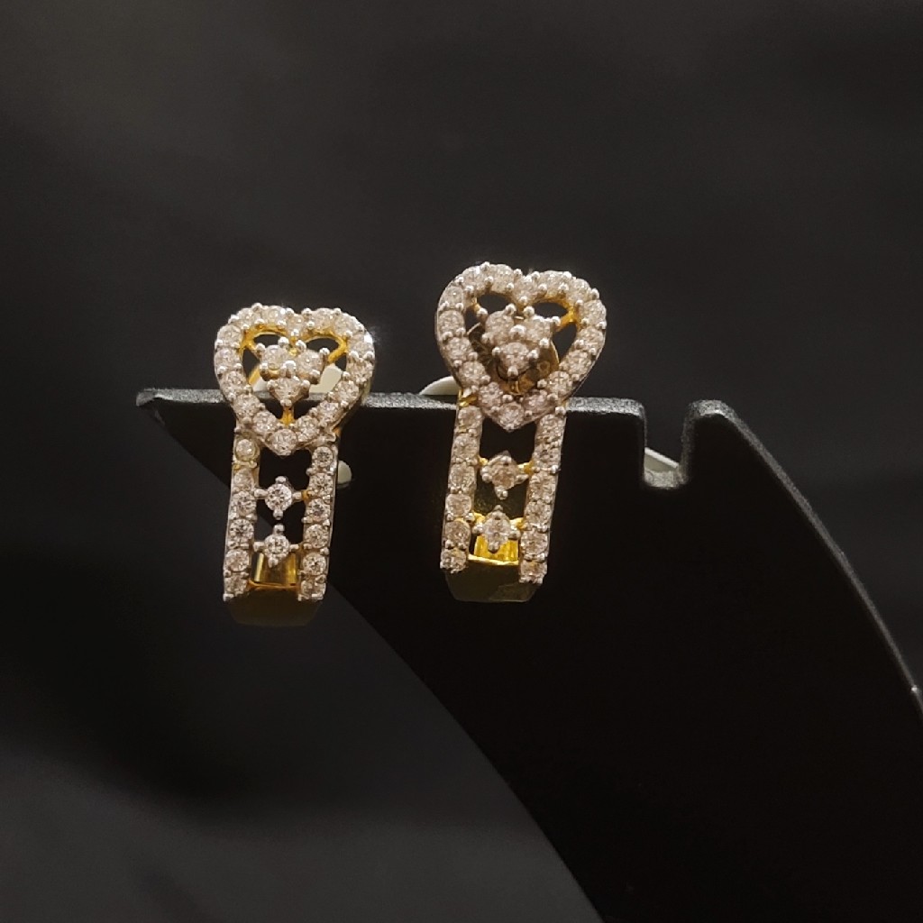 916 HM CERTIFIED gold J DIAMONDS fancy Ladies Earrings