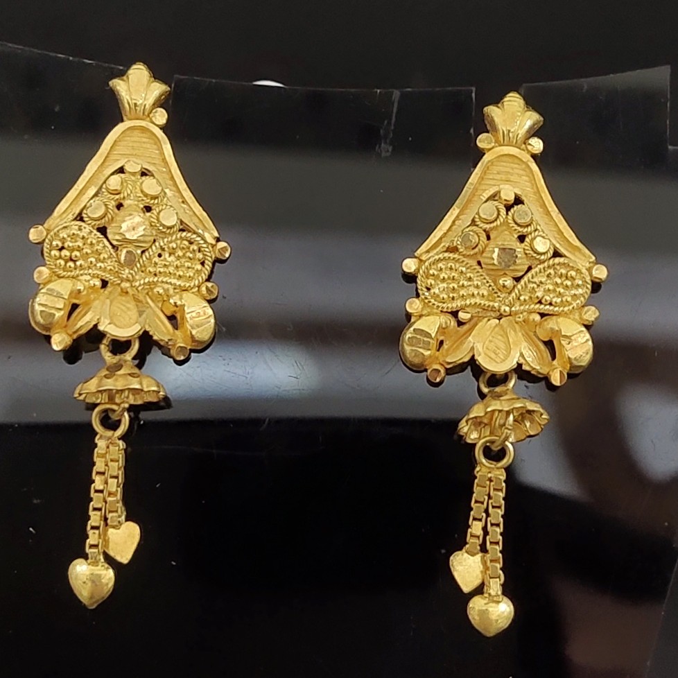 22KT Gold fancy design Ladies Earrings