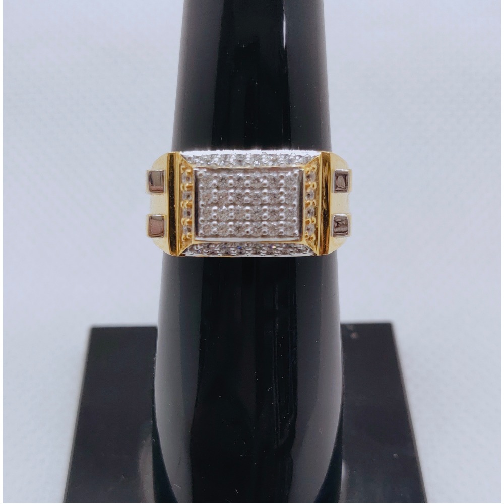 916 Gold diamond Gents Ring SSP-R004