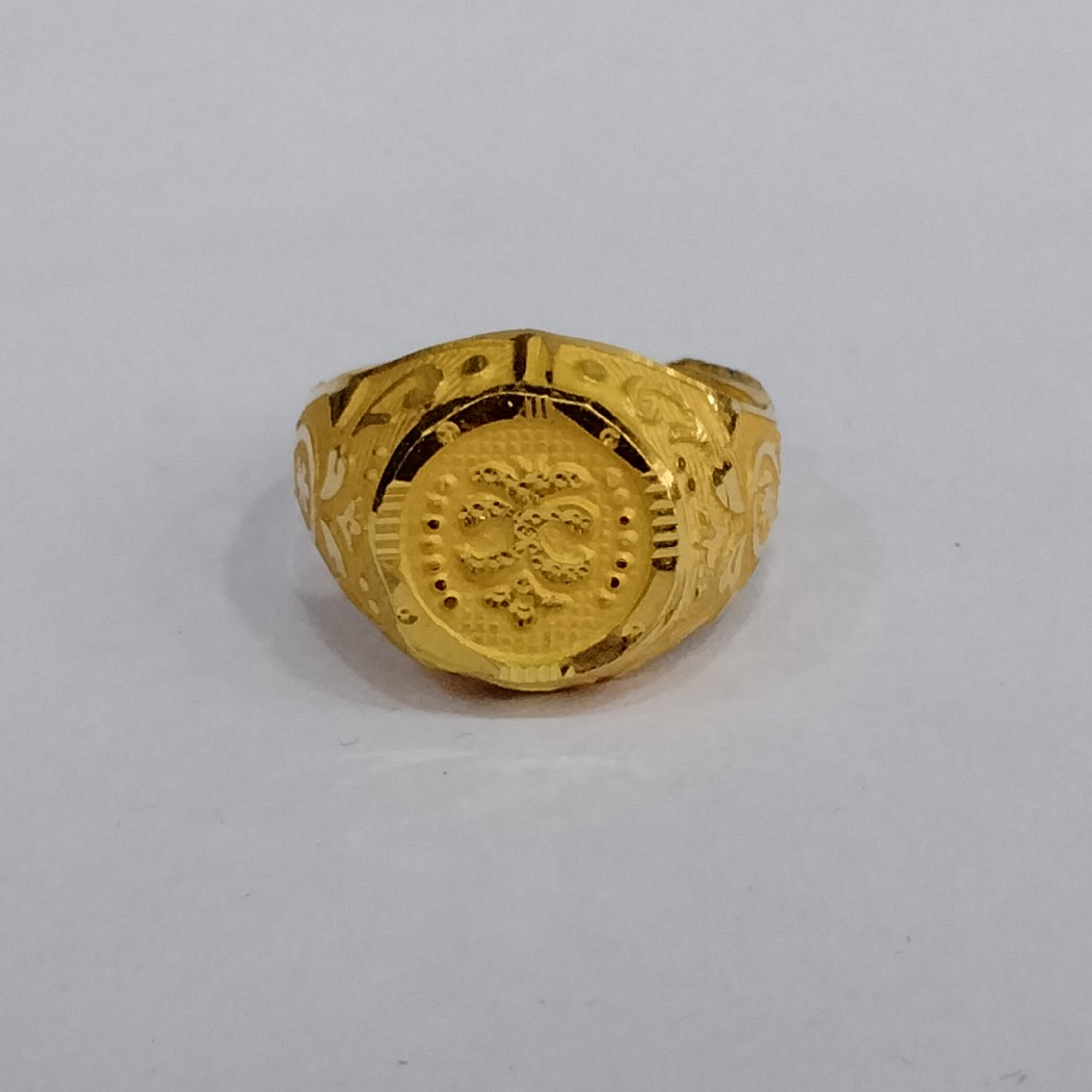 916 Gold Om Design Gents Ring