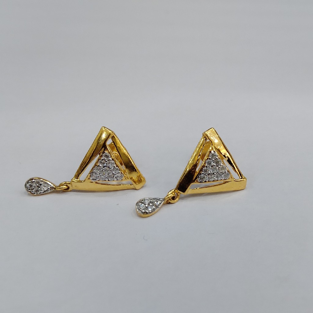916 Gold CZ Earrings