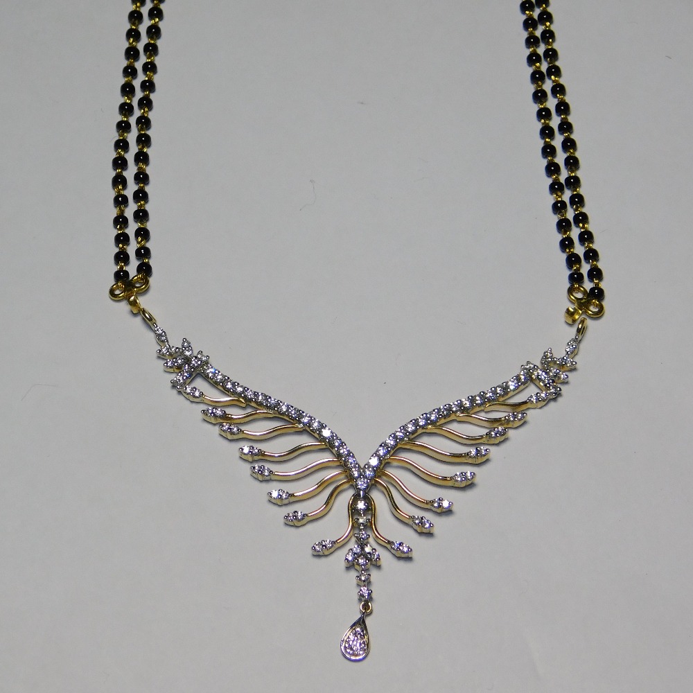 18K gold diamond mangalsutra agj-tm-26