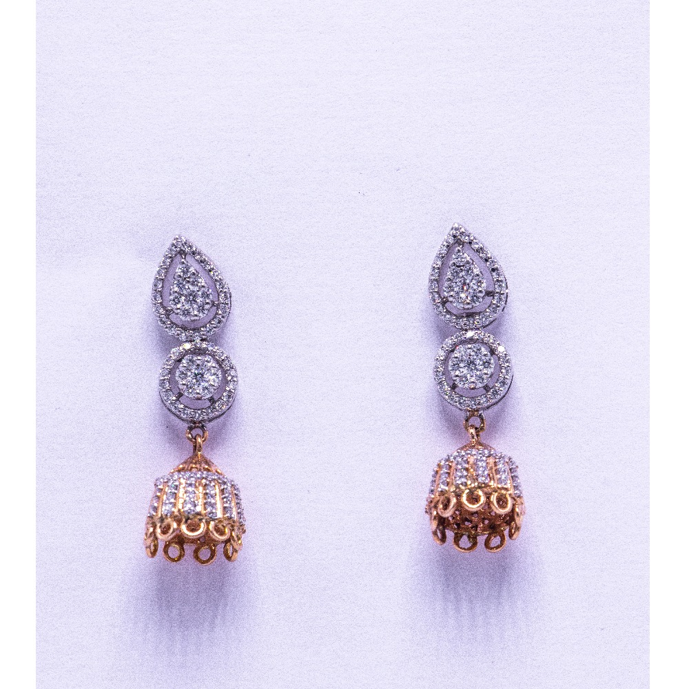 18k  gold diamond jumkha agj-er-03